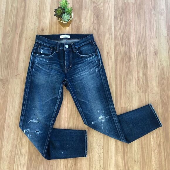 MOUSSY VINTAGE Lancaster Skinny Jeans Blue Denim Distressed Women’s SIZE 25 - Picture 2 of 15